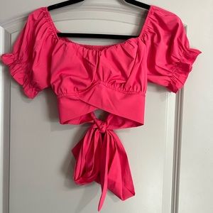 Amazon Pink Crop Top